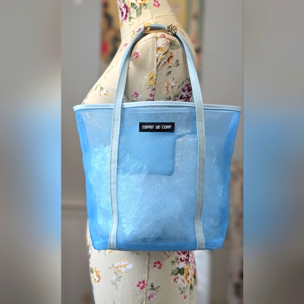 Espirit De Corp blue Mesh‎ Tote Bag - Picture 2 of 7